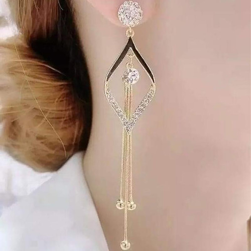 Pendientes Con Borlas Geométricas En Forma De J, Pendientes