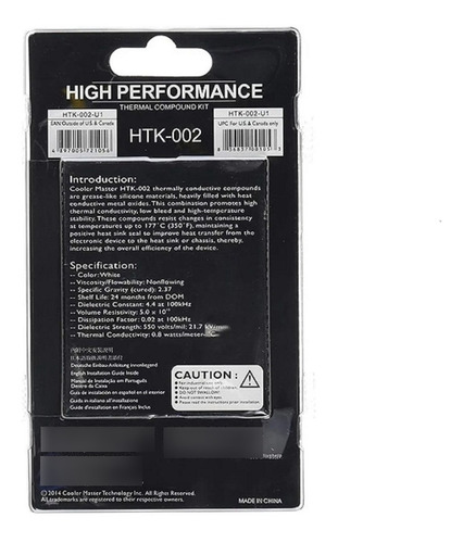Imagen 4 de 4 de Pasta Térmica Cooler Master High Performance 4g Htk-002-u1