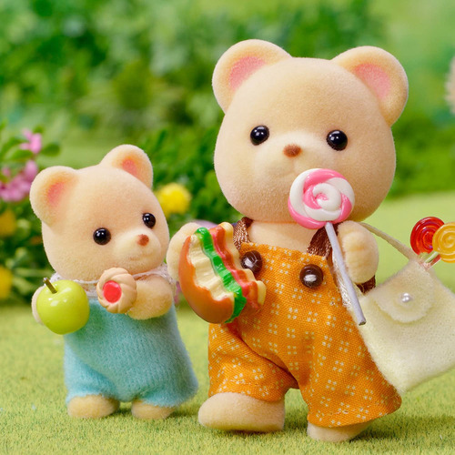 Toy Calico Critters Cuddle Bear Family Con 4 Muñecas De Más