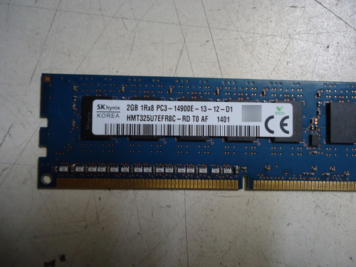 Memoria Hynix 2gb 1rx8 Pc3 14900e-13-12-d1 (Usado)
