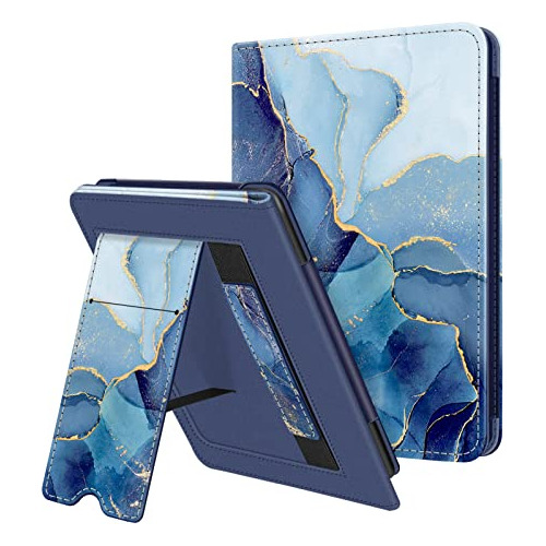 Funda Para Kindle Paperwhite 11va Gen2021 6.8 Marmol Azul