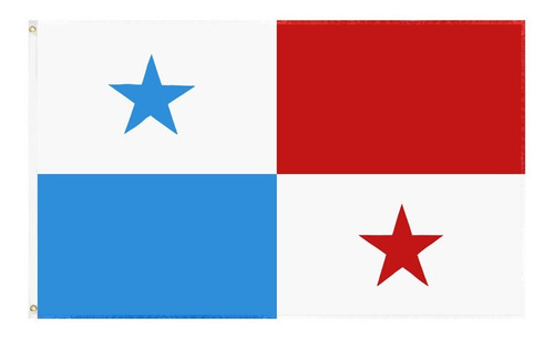 Bandera De Panamá De Poliéster Medida De 90 X 150 Cm