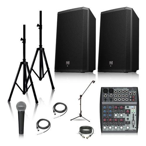 Kit Audio Electro Voice Zlx 15bt + Mezcladora + Micro+ Envió