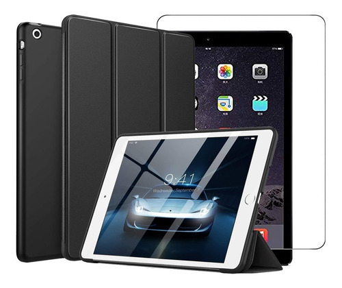 Funda Smart Cover Tpu Para iPad 2 3 4 + Vidrio Templado
