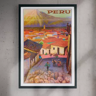 Cuadro 60x40 Turismo - Peru - Poster Vintage