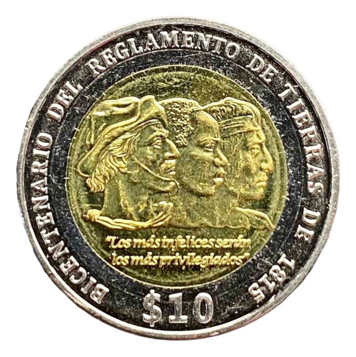 Uruguay - 10 Pesos - 2015 - Km #141 - Ley De Tierras