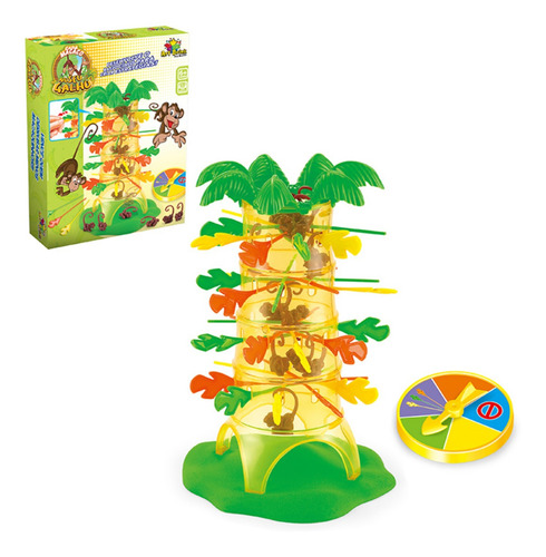Brinquedo Pula Macacos Joguinho Infantil C Roleta Estratégia