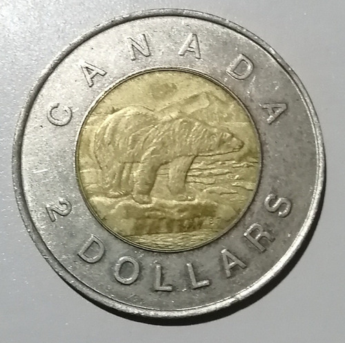 #2 Moneda De 2 Dólares Canadienses 1996 (bimetálica, Canadá)
