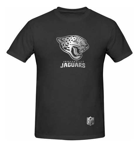 Playera Negra Estilo Jacksonville Jaguars Silver Estampado