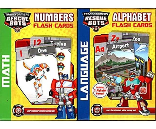 Hasbro Transformer Rescue Bots Tarjetas Flash - Números Alf