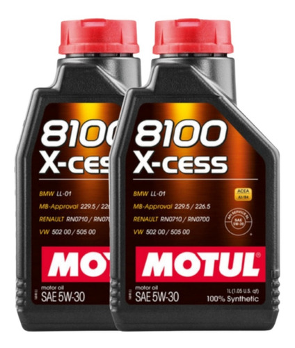 Aceite Motor Auto Motul 8100 5w30 Xcess 100% Sintetico 3l