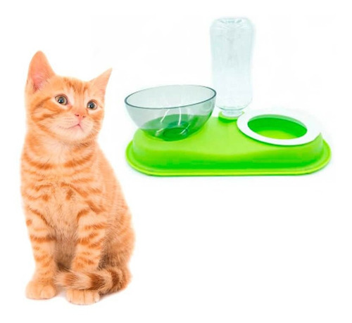 Comedero Con Dispensador De Agua Para Gatos