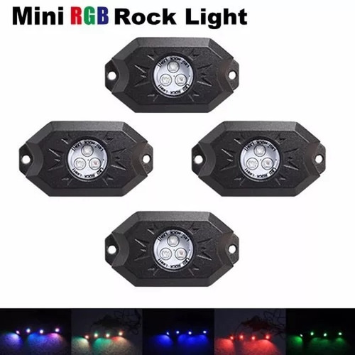 Imagen 2 de 7 de Luz Led Rgb Rock Light 4 Pieza Multicolor Polaris Canam Jeep