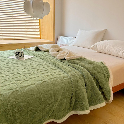 Manta De Felpa Extragrande, Suave Y Gruesa 200*180cm Verde