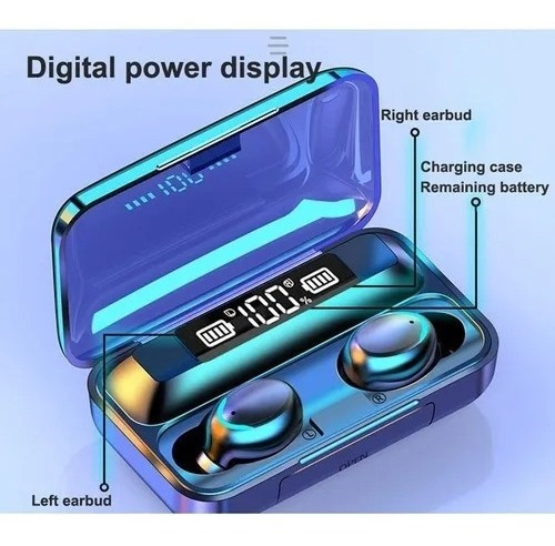 Imagen 4 de 6 de Audífonos Inalámbricos F9 Bluetooth 5.0 + Powerbank