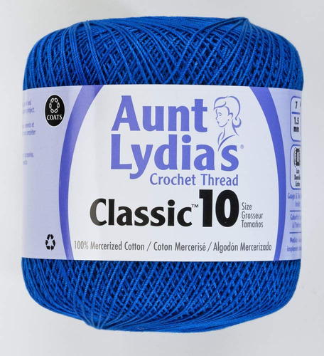 Coats Crochet Aunt Lydia`s Crochet, Algodon, Talla Clasica 1
