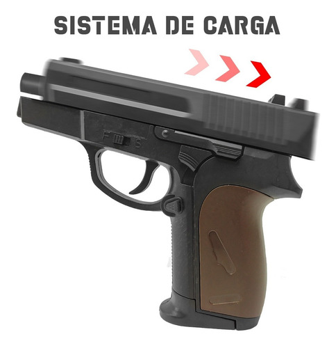 Imagen 4 de 10 de Pistola Airsoft P618 Compact Replica Spring
