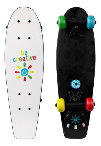 Combo De Monopatín Con Diseño Pizarra Y Casco Playwheels 21