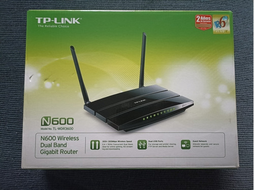 Router Tp-link N600 Dual Band 2.4 5.0hz Gigabit Sin Uso 