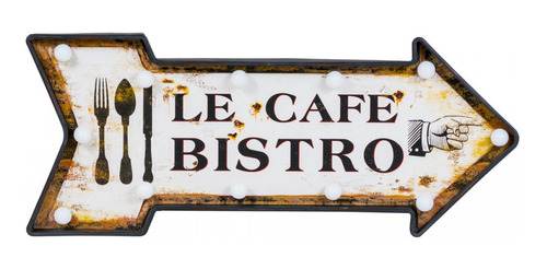 Flecha 25x60cm Led Cafe Bistro Decorativa Bighouse /mimbral