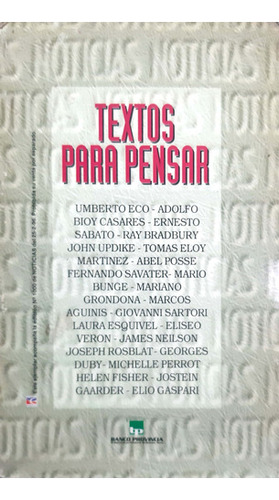 Textos Para Pensar Banco Provincia Noticias Usado # 