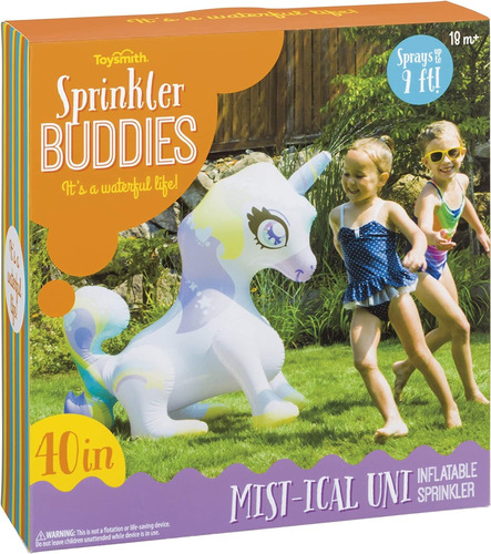 Toysmith Sprinkler Buddies Mist-ical Unicorn - Aspersor Infl