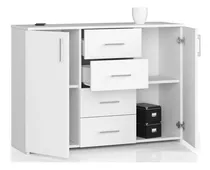 Comprar Cómoda Amplia Lea De Melamina Armado 4 Cajones - Gaudi