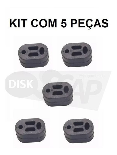 Borracha / Coxim Escapamento Peugeot 206 / 207 C/ Kit 5 Pç