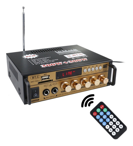 Amplificador De Audio Estéreo Hifi Pantalla Mini Lcd