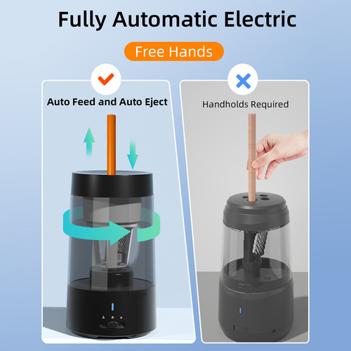 Sacapuntas Eléctrico Portátil Para Lápices De 6-8 Mm, Rápido