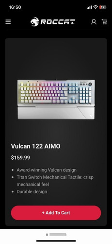 Teclado Roccat Vulcan 122 Aimo