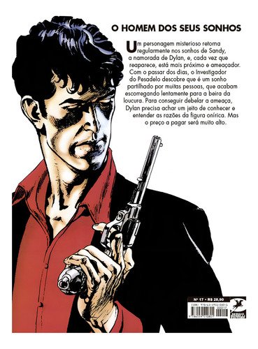 Dylan Dog Nova Série - volume 17: O homem dos seus sonhos, de Barbato, Paola. Editorial Edições Mythos Eireli,Segio Bonelli Editore, capa mole em português, 2021