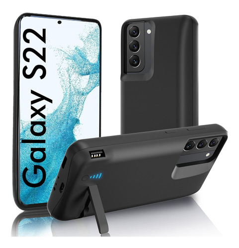 Funda Cargador Case Pila Con Soporte Para Samsung Galaxy S22