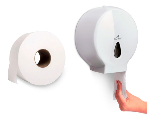 Imagen 1 de 5 de Dispensador De Papel Higiénico + Repuesto 250 Metros