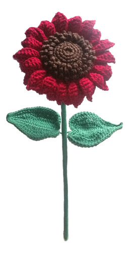Girasol De Hilo Algodon Tejido A Mano Crochet