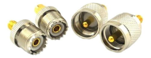 4x Uhf A Sma Pl-259 Conector Rf Coaxial Adaptador Coaxial