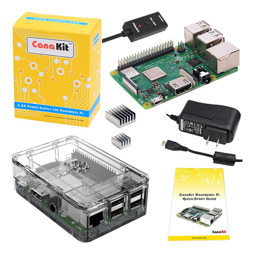 Raspberry Pi 3 B+ (b Plus) Con Carcasa Premium Transparente