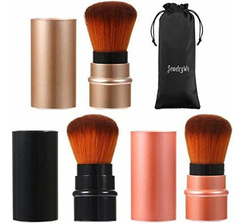 Brochas Maquillaje Retráctiles - 3pzs