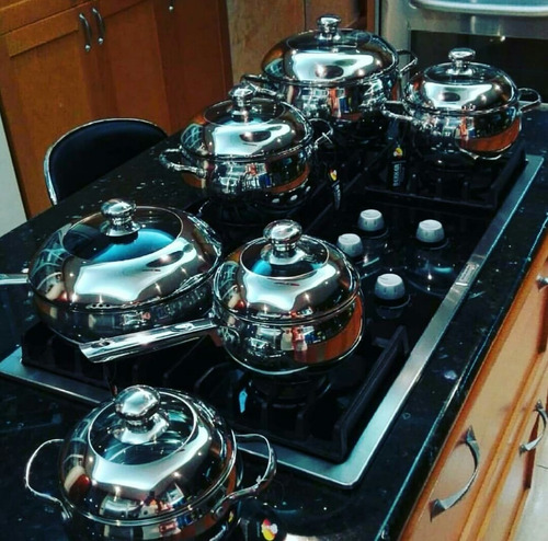 Imagen 5 de 8 de Juegos Ollas Bekker Alemanas Doble Fondo De Acero Inoxidable