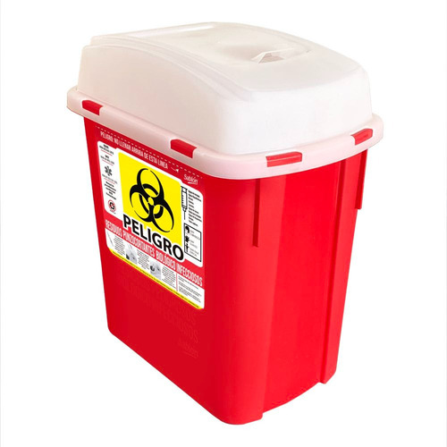 Bote Rojo Rpbi 4 Litros Navajas, Agujas, Bisturis, Lancetas