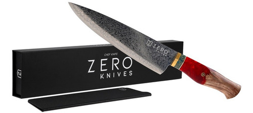 Imagen 2 de 6 de Cuchillo Acero Damasco 7,6'' - Zero Knives - Vg 10 Pro