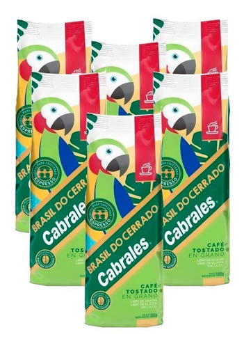 6x Cafe Grano Cabrales Do Cerrado 1kg 6kg Tostado