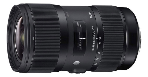 Lente Sigma 18-35mm F/1.8 Dc Hsm Para Canon Gtia Oficial Canon Negro (Usado)