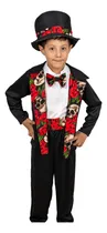 Comprar Disfraz Catrin, Catrín De Rosas, Con Sombrero, Calaquitas Día De Muertos Para Niño Elegante Hallowen Tradicional Mexicano Fiesta Party Cosplay. Rosas 4