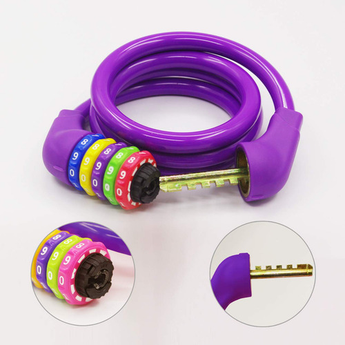 Cable De Bloqueo Idealux Para Bicicleta 1,2 M De Cable Rea