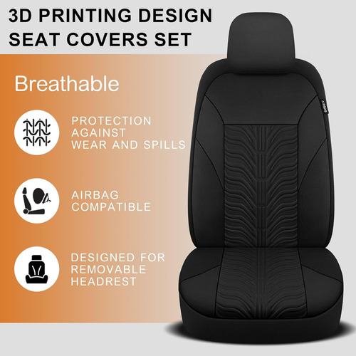 Juego Completo De Fundas De Asiento De Automóvil, Lavables Y