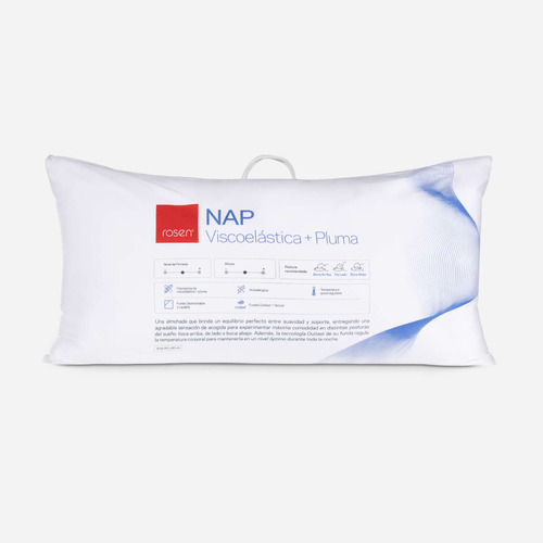 Almohada Rosen Viscoelástica Pluma Nap King Color Blanco