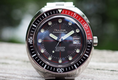 Relógio Bulova Oceanografo Masculino 98b320 Aço Automático