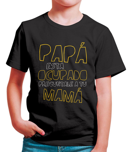 Polo Niño Papá Ocupado (d0112 Boleto.store)