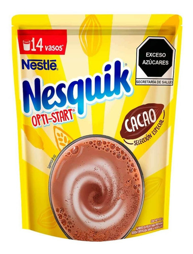 Chocolate En Polvo Nesquik Opti Start Sabor Cacao 200 Gr